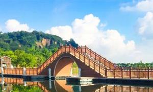 莲花水乡景观浮桥