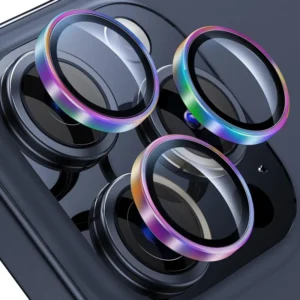 1 Set Metal Ring Glass Camera Lens Protector