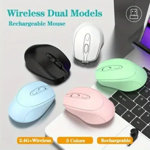Wireless Mouse 2.4G Bluetooth-Compatible Rechargeable Wireless Mouse