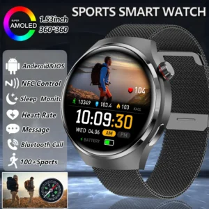 GPS NFC Smart Watch Men 360*360 AMOLED Screen