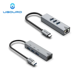 USB C HUB Docking Station Type C to RJ45 1000Mbps Ethernet Adapter