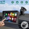 GreenYi 7 Inch Touch Screen WiFi Wireless Apple Carplay and Android-Auto Car Multimedia Monitor