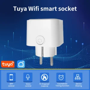 Tuya WiFi 16A Smart Plug EU Socket Power Monitoring Timing Function