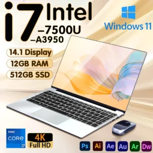 NEW Arrival Intel i7-7500U Slim Office Laptop 14.1 Inch Windows 11 Pro